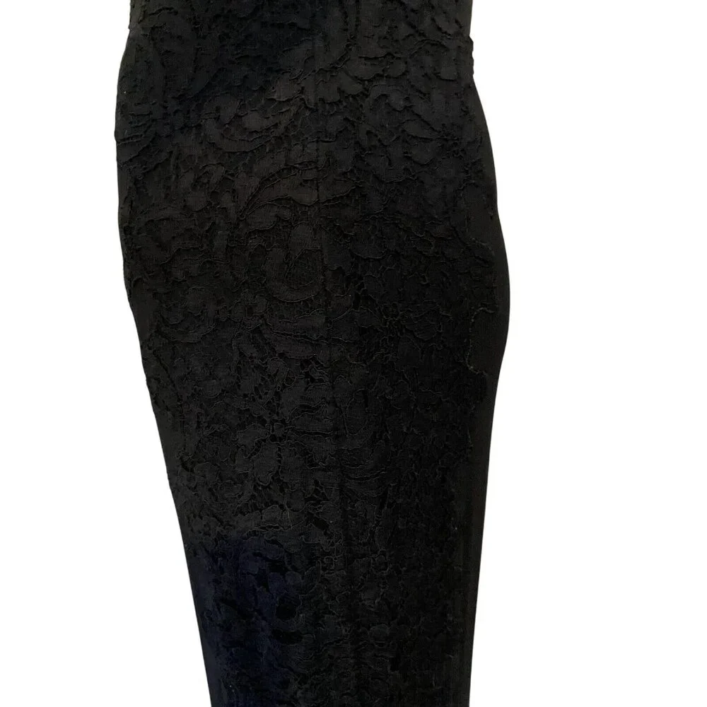$3500 NWT Blumarine 46 10 Trumpet Dress Mermaid Gown Stretch Evening Black Knit
